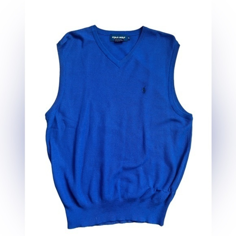Polo Golf Blue Sweater Vest L